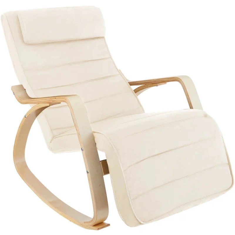 Sedia a dondolo Onda beige